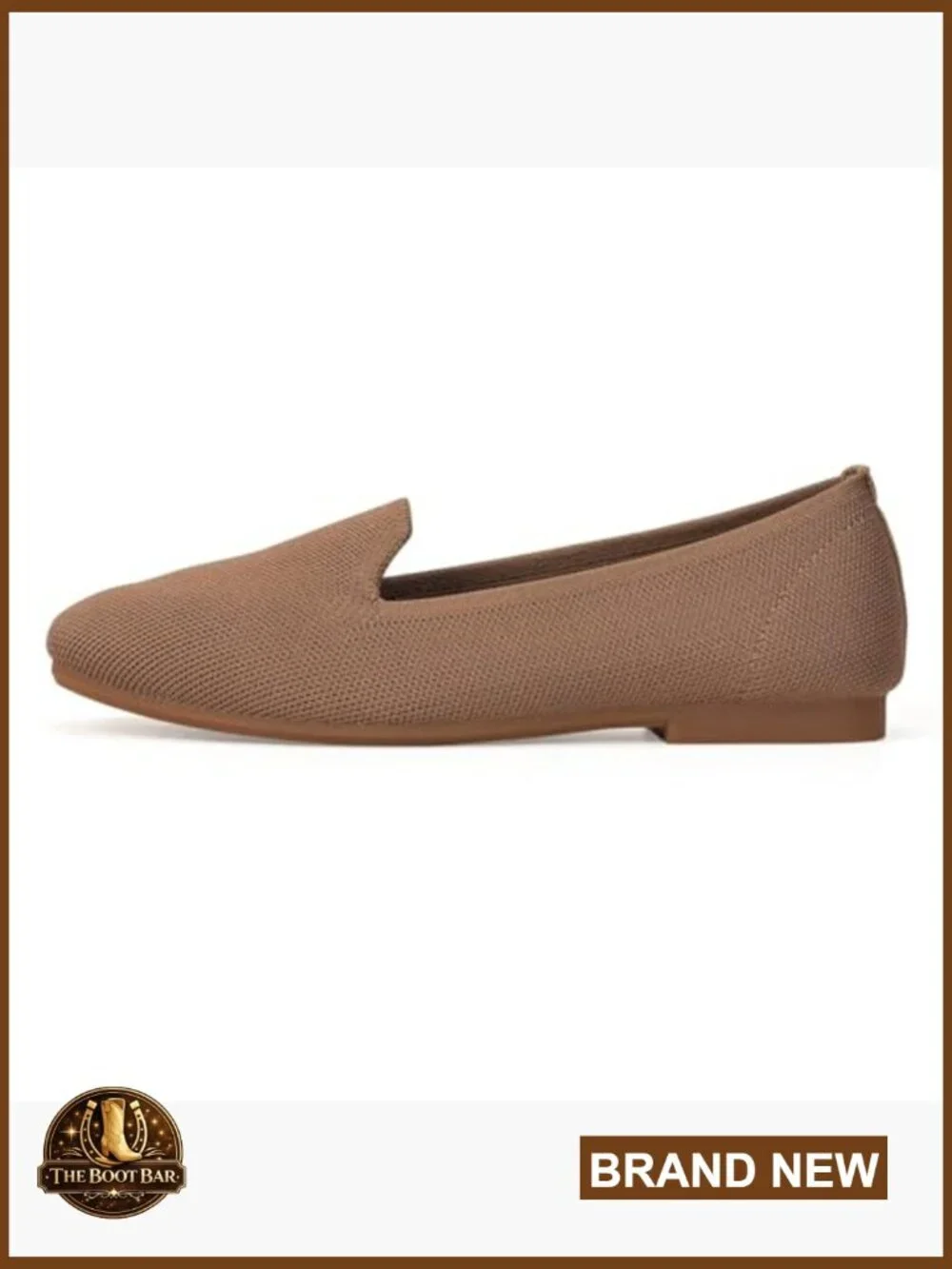 Women's Knit Loafers Square Toe Slip On Office Casual Comfortable Flats